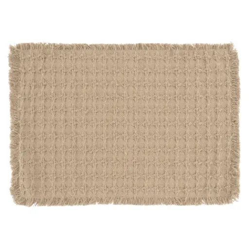 [180273-TT] Yuna Placemat Rectangle Sand 13x18in