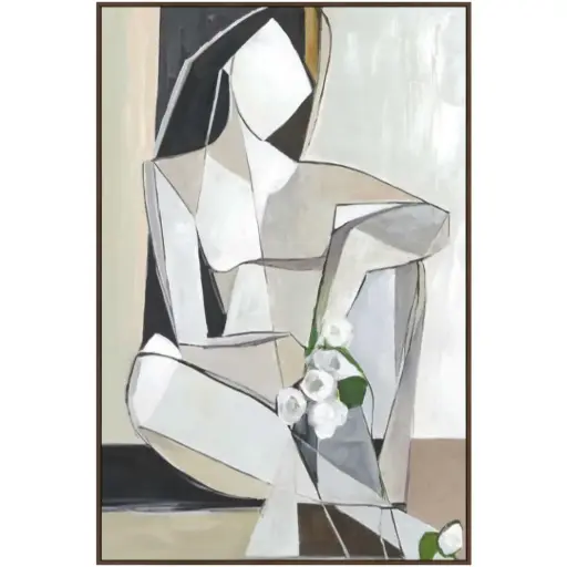 [180568-TT] Fragmented Grace Framed Canvas 32x48in