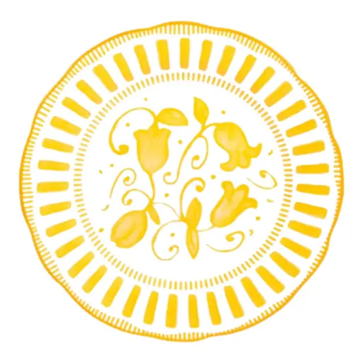 [180777-TT] Napoli Yellow Dessert Plate