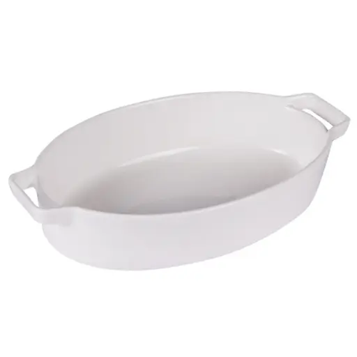 [180789-TT] Baking Dish Oval White 12x7in