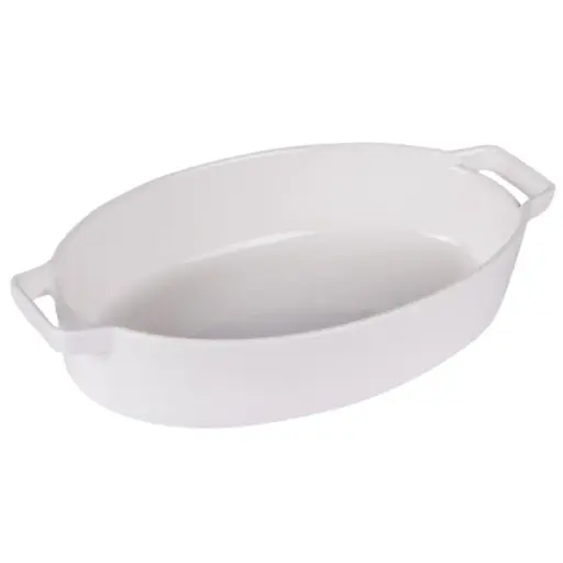 [180790-TT] Baking Dish Oval White 9x6in