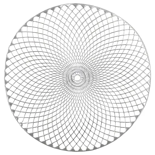 [181365-TT] Net Placemat Silver 15in