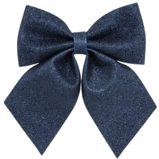 [181390-TT] Glitter Decorative Bow Blue 8x10in