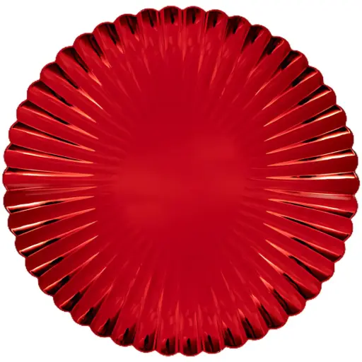 [181406-TT] Shell Presentation Plate Red 13in