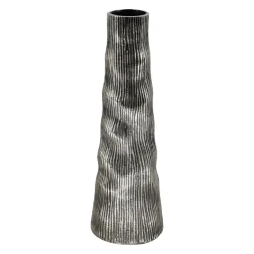 [182199-TT] Sitka Metal Vase Pewter 20in