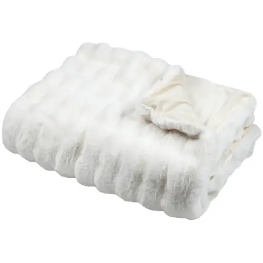 [182237-TT] Nebraska Bed Throw Ecru 71x87in