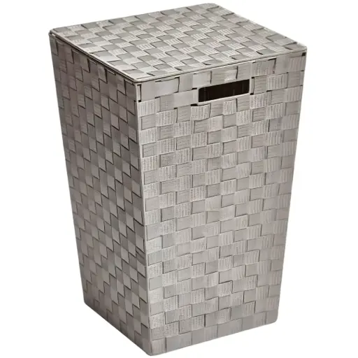 [182431-TT] Woven Fabric Laundry Basket Taupe 58L