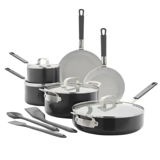 [182714-TT] Greenpan Bobby Flay Professional Ceramic Cookware Set Graphite 13pc