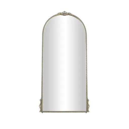 [184431-TT] Decorative Gold Floor Mirror 31x64in
