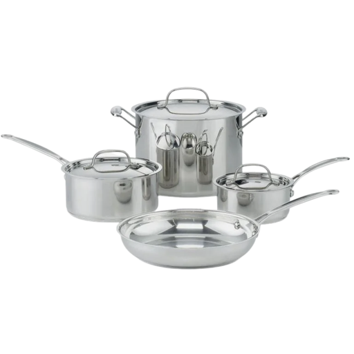 [107026-TT] Cuisinart Chef's Classic Stainless Steel Cookware Set 7pc