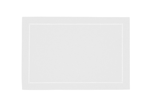 [144689-TT] Hemstitch Placemat White
