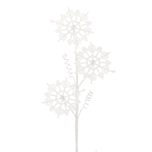 [167414-TT] White Snowflake Pick 16in