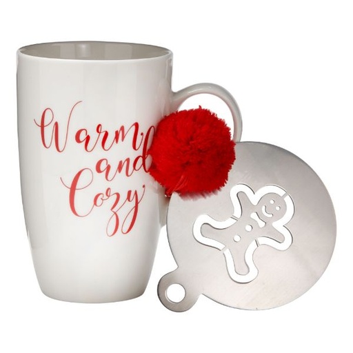 [165433-TT] Warm and Cozy Mug and Stencil Set