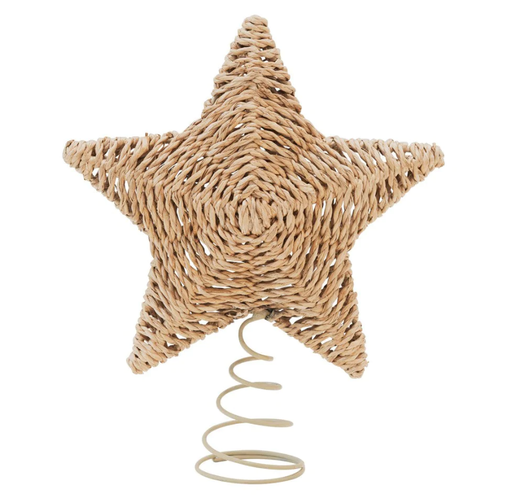 [165538-TT] Hand-Woven Bankuan Star Tree Topper 9in