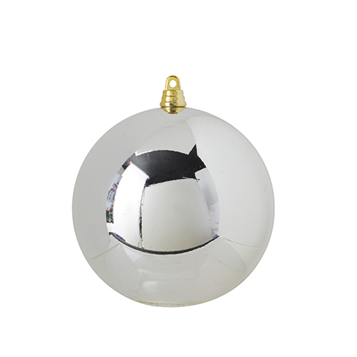 [165628-TT] Silver Ball Ornament 5in