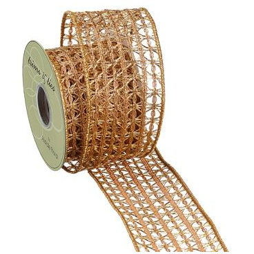 [165703-TT] Metallic Ribbon Gold 4inw x 5yd