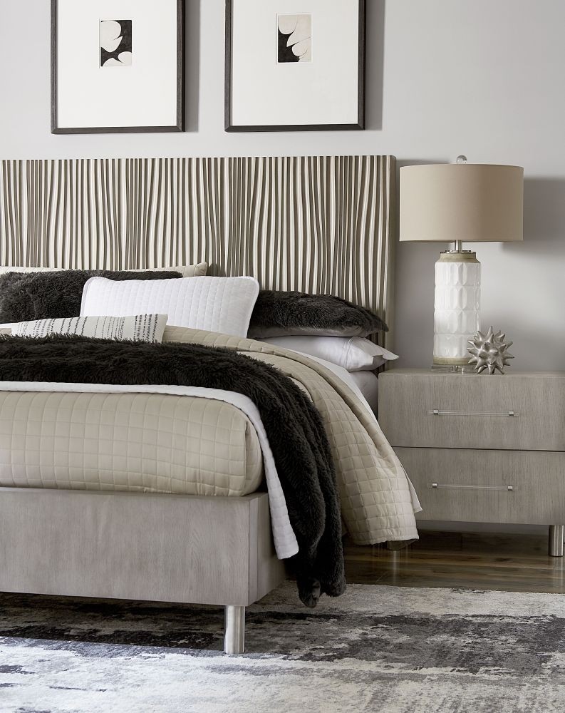 Argento King Bed Misty Grey