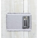 Fringe Placemat Grey