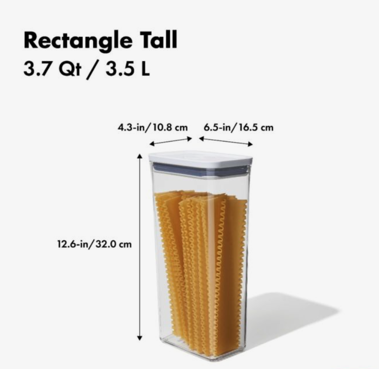 POP Container Rectangle Tall 3.7QT