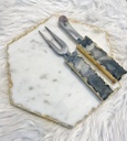 Chipped Marble Cheese Set