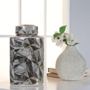 Abstract Ceramic Covered Jar 12in