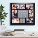 Black Puzzle Letterboard 8-Opening Frame