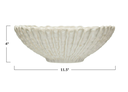 Embossed Stoneware Fluted Bowl