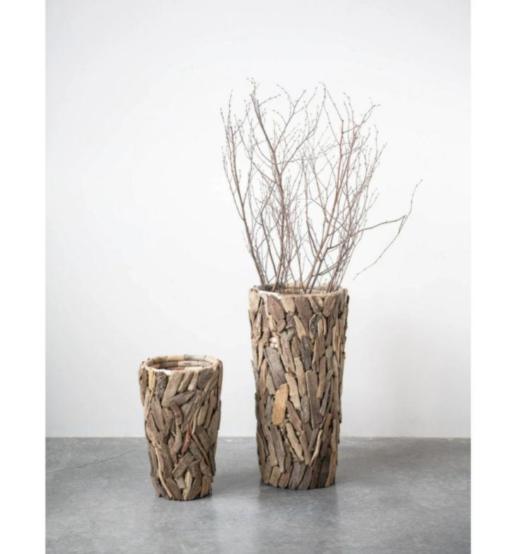 Handmade Driftwood Planter 23in