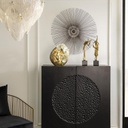 Aluminum Hammered Vase Gold 14in