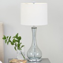 Blue Glass Table Lamp 28in