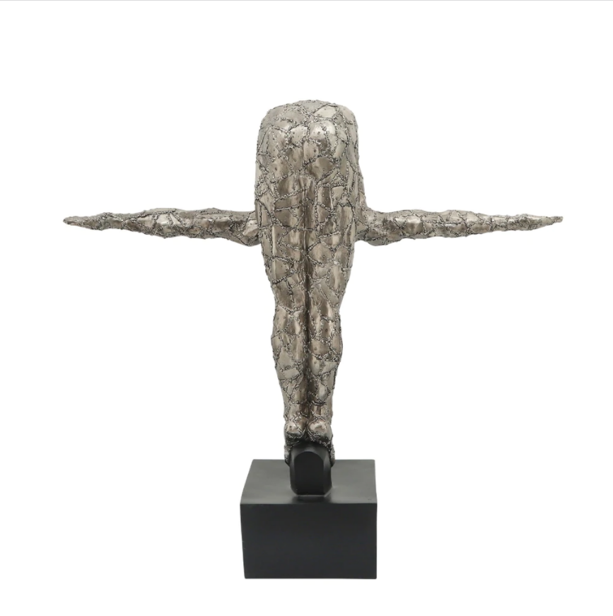 Bowing Human Sculpture 24in