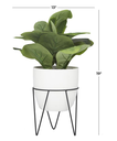 Artificial Plant in Modern Planter 19in
