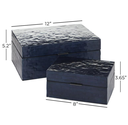Blue Capiz Decorative Box 8in