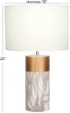 Marble and Gold Table Lamp 25in