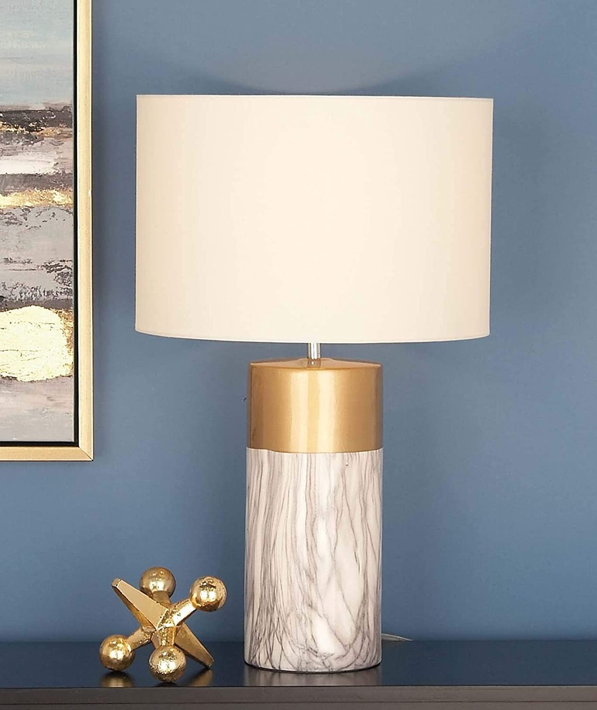 Marble and Gold Table Lamp 25in