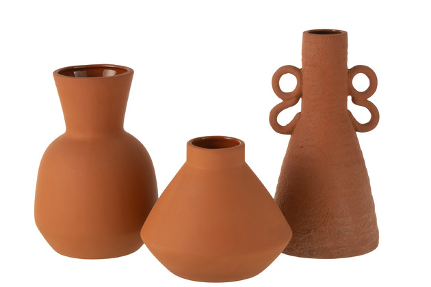 Double Handled Terracotta Vase 10in