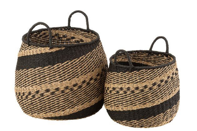 Woven Seagrass Basket with Handle Large