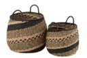 Woven Seagrass Basket with Handle Small