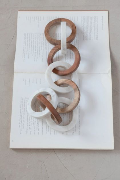 Acacia Wood and Marble Chain 