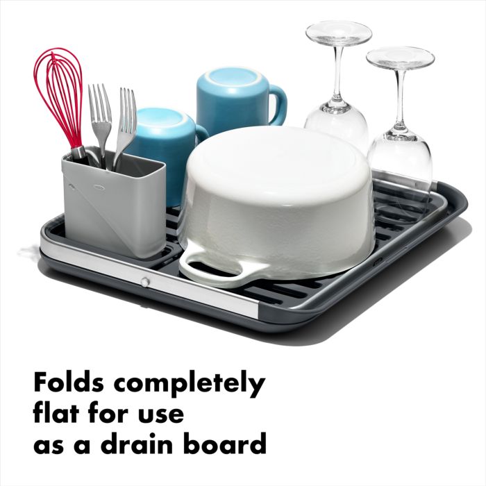 OXO Aluminum Fold Flat Dish Rack