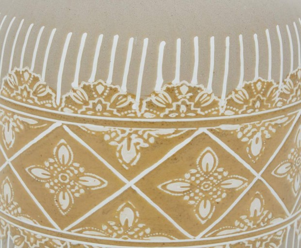 Boho Style Ceramic Vase 11in