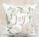 Embroidered "Joy" Pillow 18in