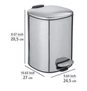 Alassio Stainless Steel Pedal Bin 5L