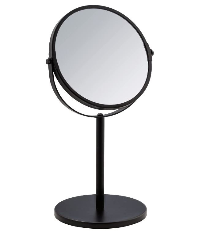 Assisi Standing Cosmetic Mirror Black