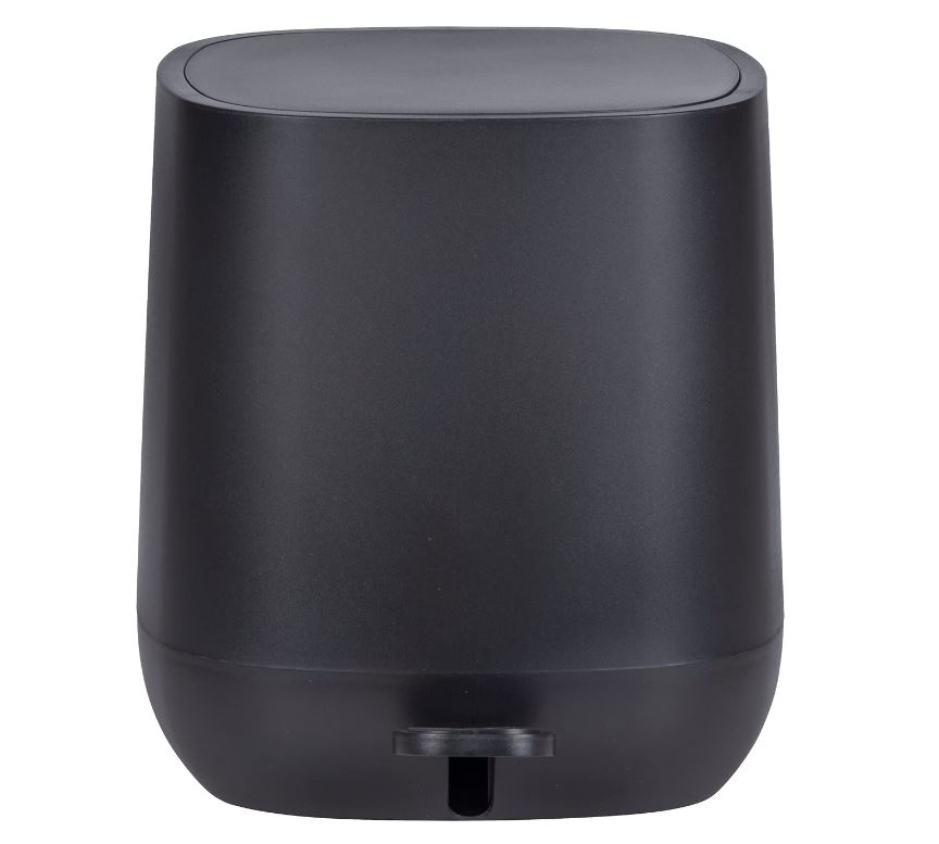 Davos Black Matte Pedal Bin 5 Litre