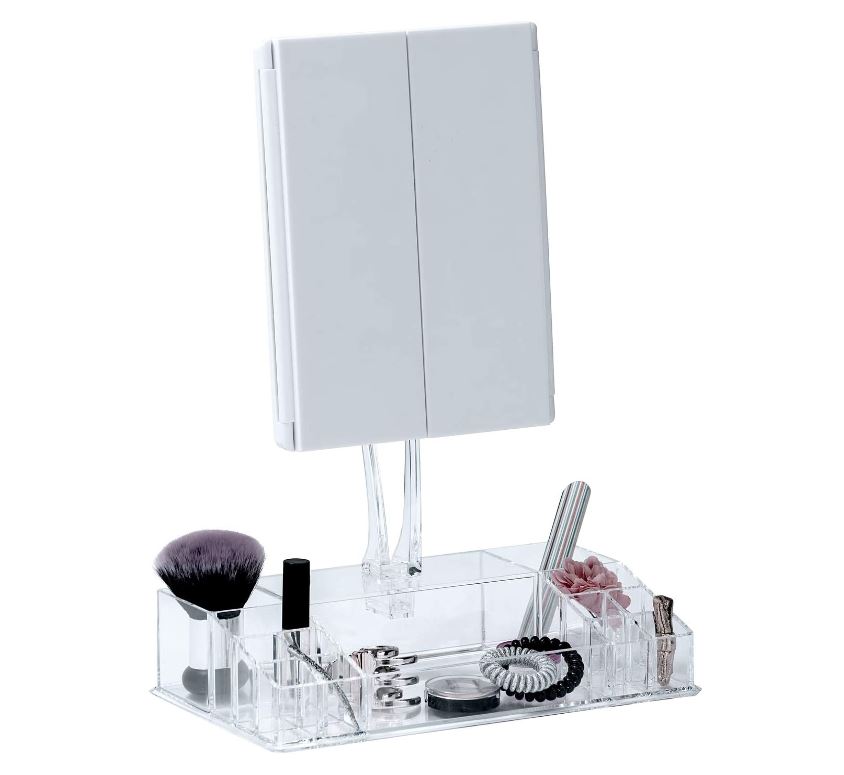 Fanano LED Standing Mirror with Organizer