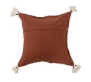 Embrodered Pillow w/ Tassels 18in