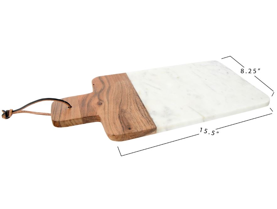 Marble & Mango Wood Cutting Board
