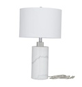 White Marble Table Lamp 26in