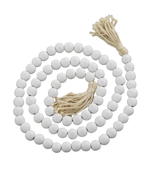 White Bead Garland 80in